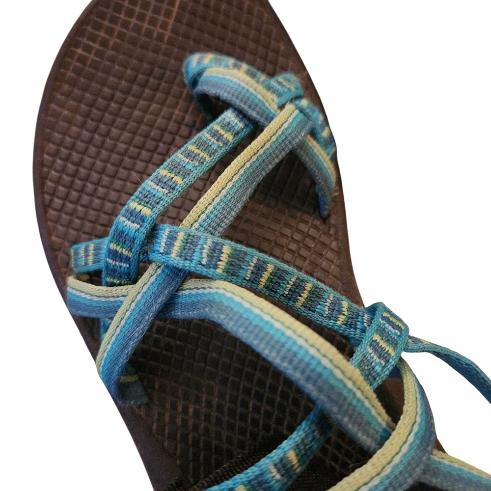 Chaco Yampa River Vibram Women’s Blue Strappy Toe Athletic Hiking Water Sandals - Picture 2 of 4